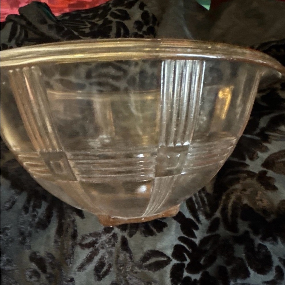 Vintage hazel atlas Pink Depression Glass Bowl